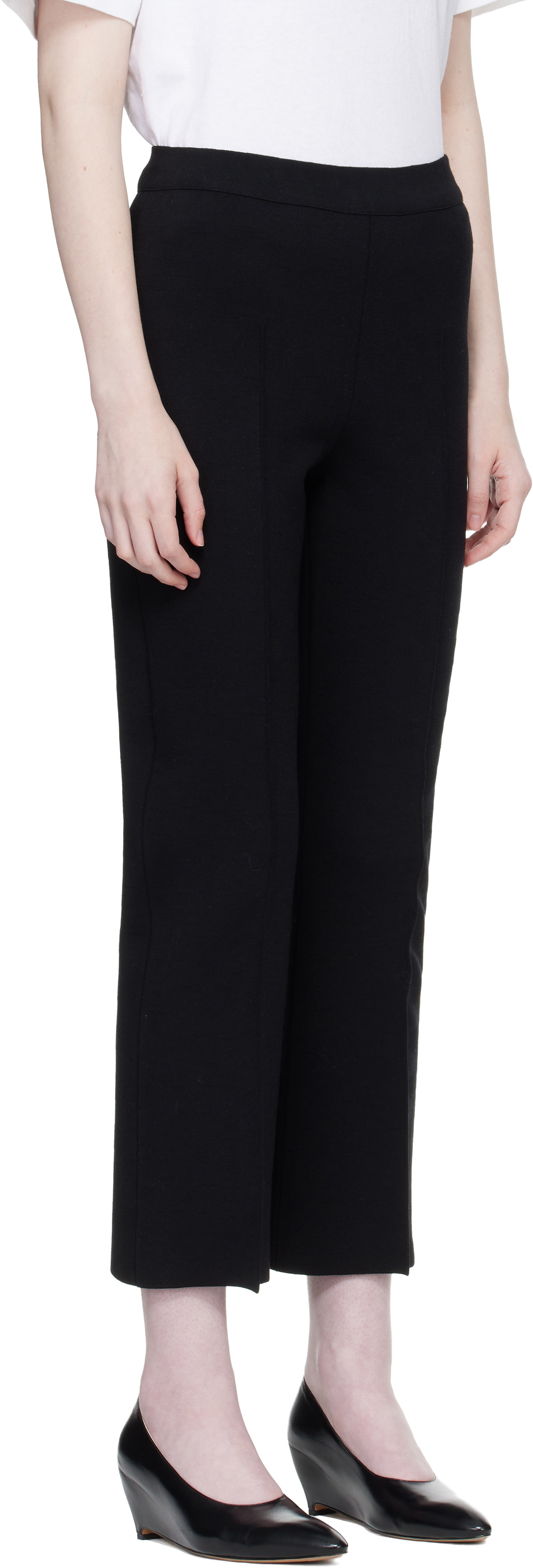 High Sport Black Merino Kick Trousers