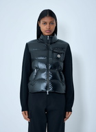 Moncler Quilted Down Gilet with Knit Sleeves