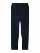 Incotex - Straight-Leg Stretch-Cotton Trousers - Blue
