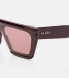 Alaïa Lettering Logo flat-top sunglasses