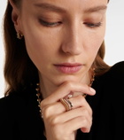Rainbow K Versus Pear 18kt gold ring with diamonds