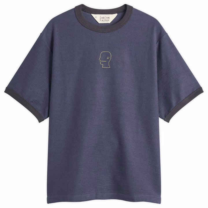 Photo: Brain Dead Men's Slubby Ringer T-Shirt in Navy