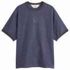 Brain Dead Men's Slubby Ringer T-Shirt in Navy