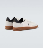 Polo Ralph Lauren Suede-trimmed leather sneakers