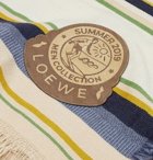 Loewe - Fringed Striped Wool and Cotton-Blend Blanket - Men - Multi
