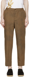 Comme des Garçons Homme Deux Brown Herringbone Stripe Trousers