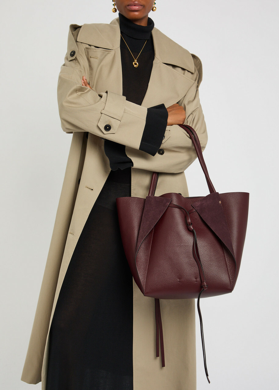 Gabriela Hearst Marija Leather Tote bag - Bordeaux - One Size