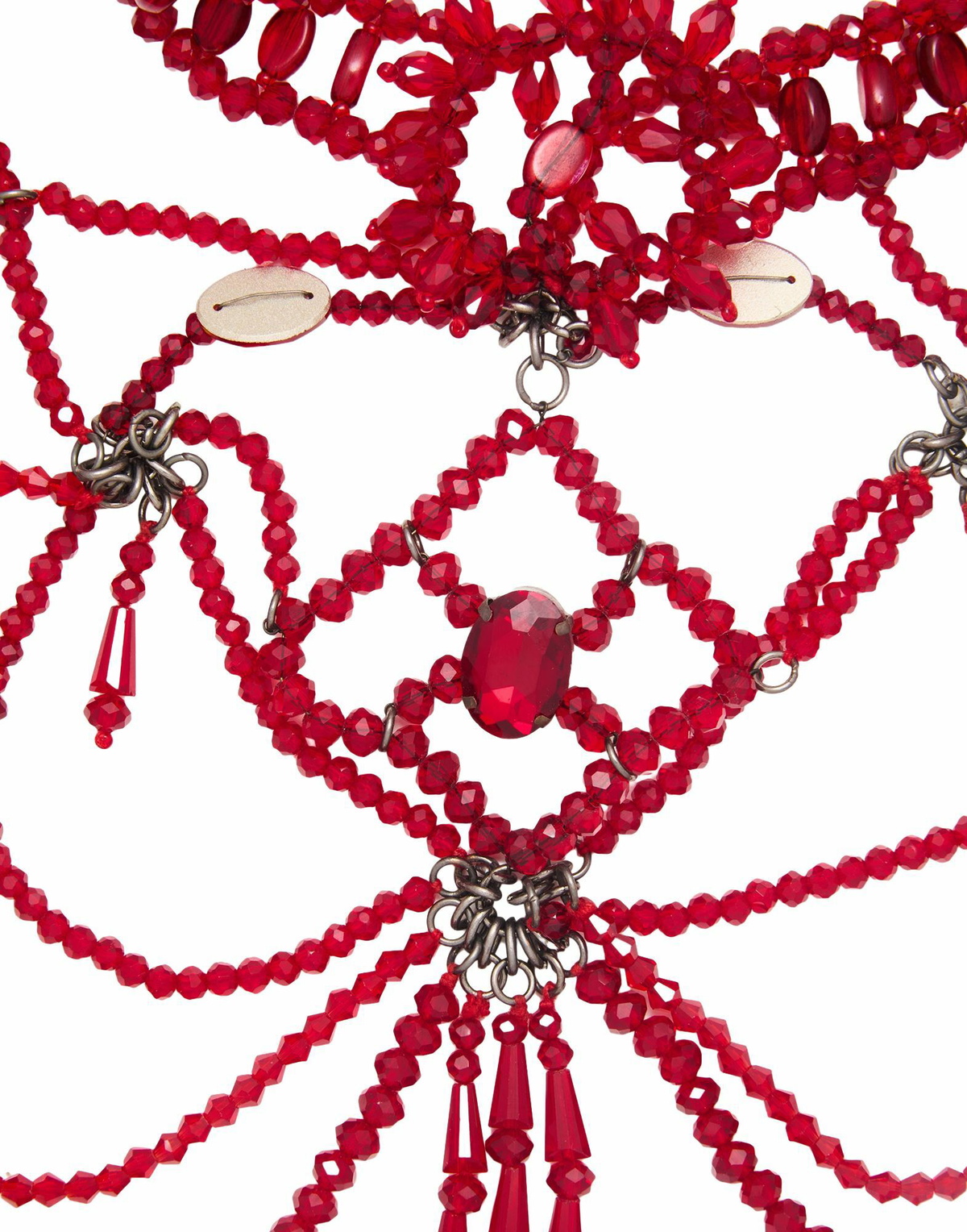 Alberta Ferretti Womens Necklace in Burgundy