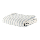 Tekla SSENSE Exclusive Off-White and Blue Stripe Bath Sheet Towel