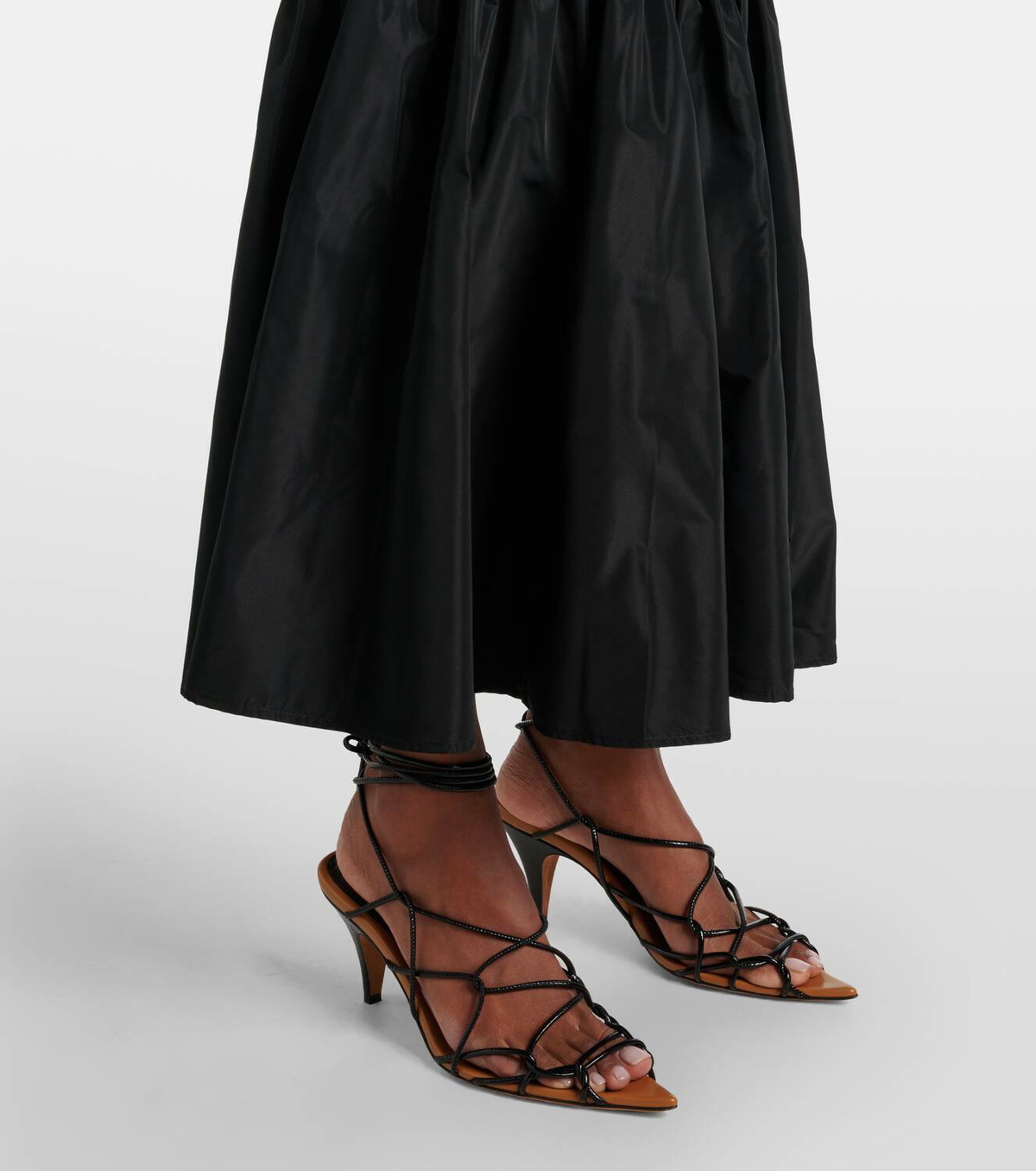 Staud Hawthorne taffeta-trimmed ponte maxi skirt