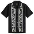 Portuguese Flannel Men's Cross Stitch Vacation Shirt in Black