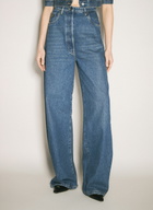 Prada Logo Plaque Balloon Jeans