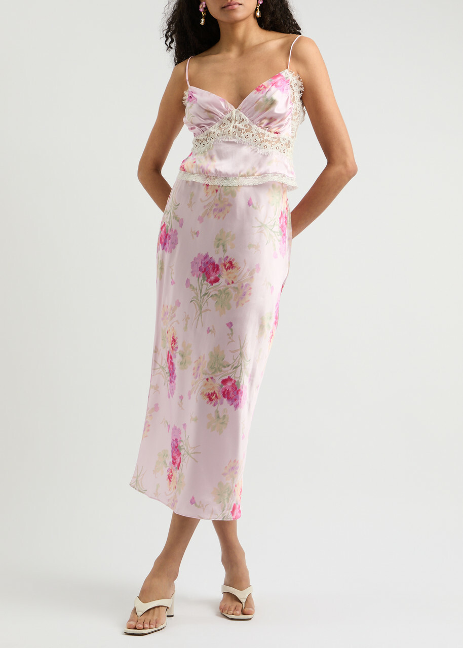 Jupe Midi LoveShackFancy Coleman - Taille XS - Bleu - Style Maxi - Neuf Sans étiquettes