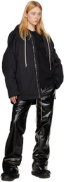Rick Owens Drkshdw Black Dietrich Faux-Leather Trousers