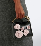 Erdem Bloom Mini appliqué leather top-handle bag