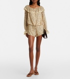Posse Priscilla leopard-print silk blouse