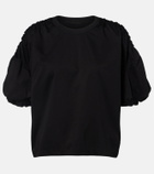 Noir Kei Ninomiya Gathered cotton jersey T-shirt