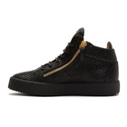 Giuseppe Zanotti Black Snake May London Gigas High-Top Sneakers