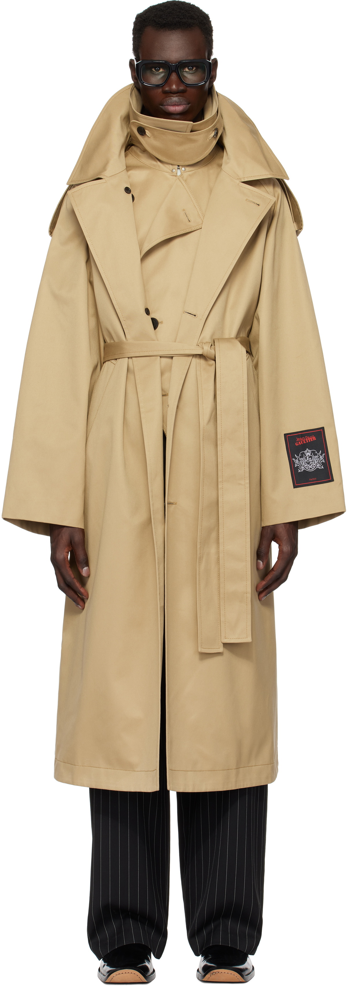 Jean Paul Gaultier Beige 'The Deconstructed' Trench Coat Jean Paul