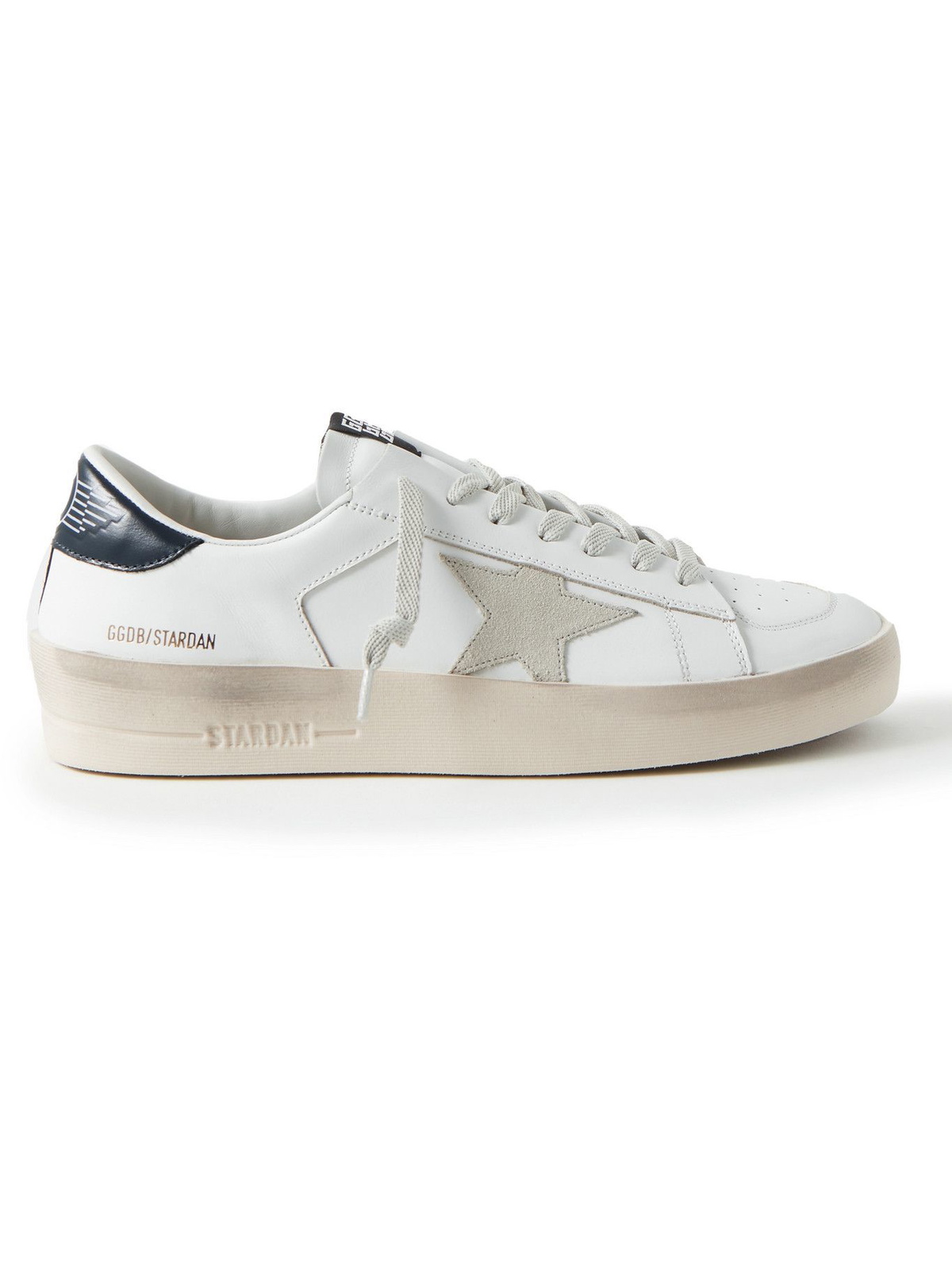 スニーカー GOLDEN GOOSE Deluxe Brand Stardan Smooth Lea Golden Goose - Stardan Leather and Suede Sneakers - White
