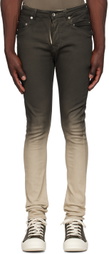 Rick Owens DRKSHDW Black & Off-White Tyrone Jeans