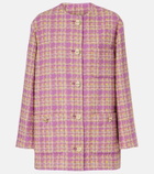Gucci Checked cotton-blend tweed jacket