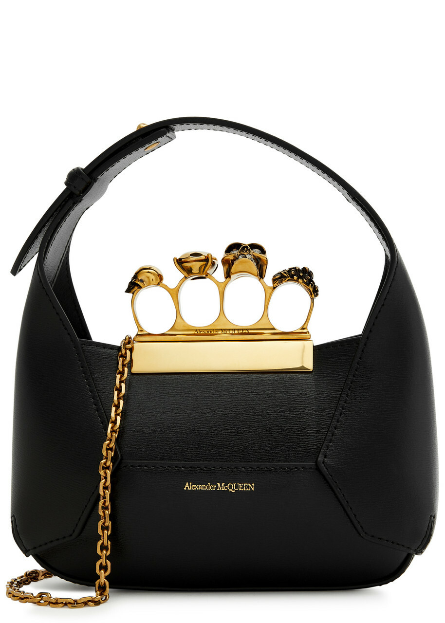 Alexander Mcqueen The Jewelled Hobo Mini Leather top Handle