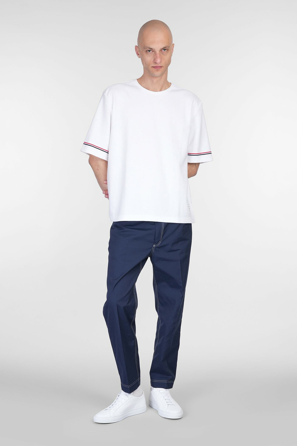 【送料&関税込】Thom Browne Pants In Blue Polyester Thom Browne Pants In Blue Polyester Thom Browne