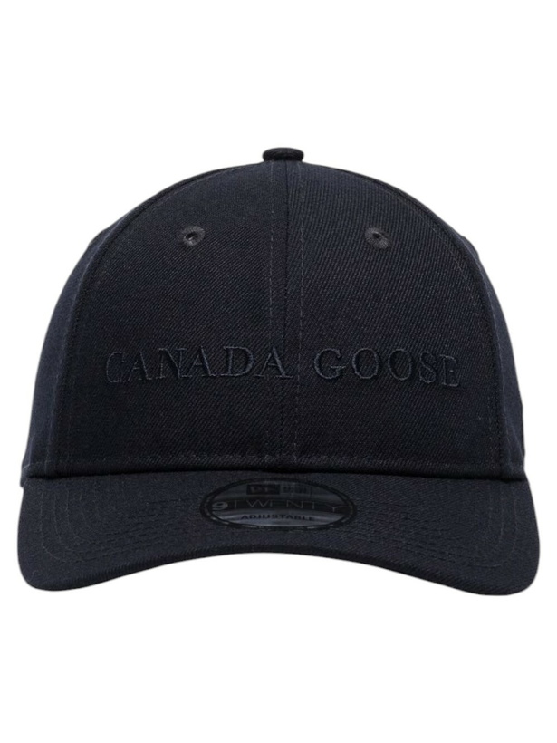 Photo: Canada Goose Blue Logo-Embroidered Cotton Baseball Cap