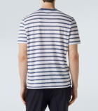 Dunhill Striped linen and cotton T-shirt