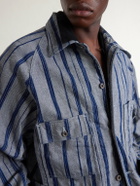KAPITAL - Cactus Striped Cotton-Kasuri Jacket - Blue