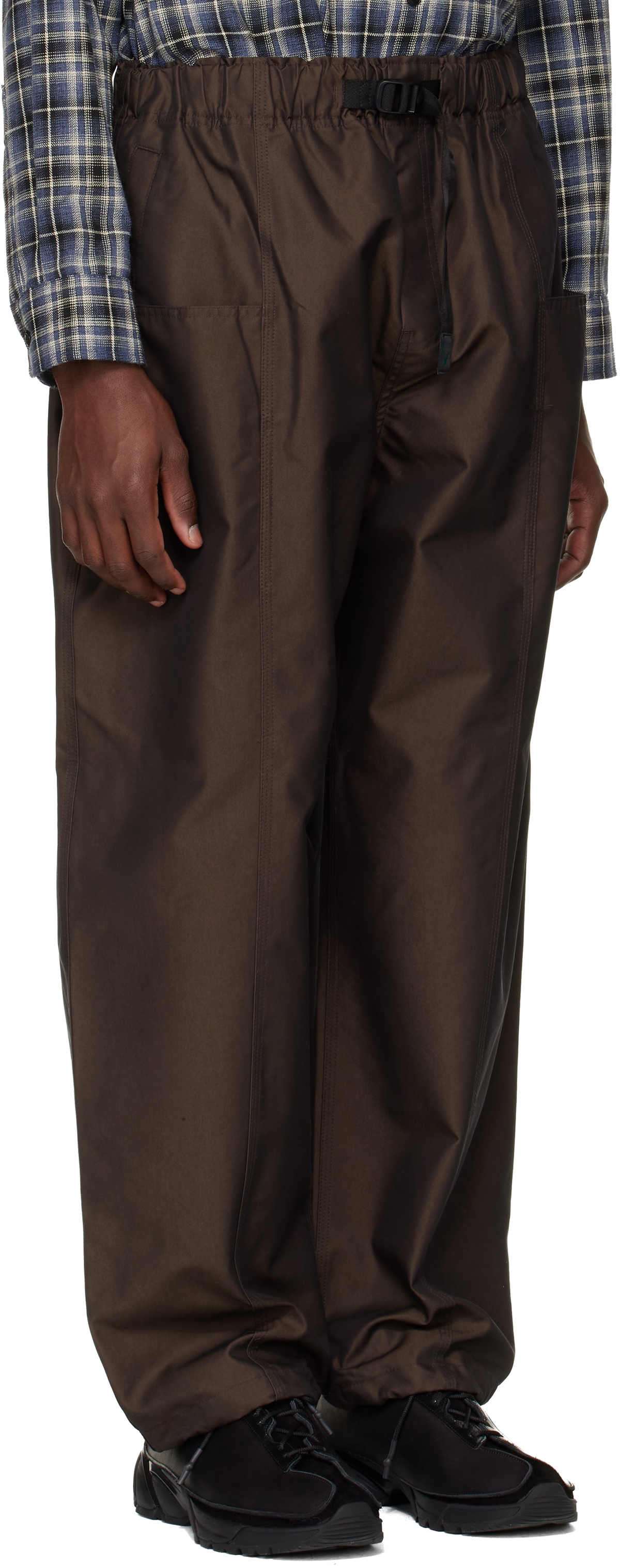 South2 West8 Brown Belted C.S. Trousers