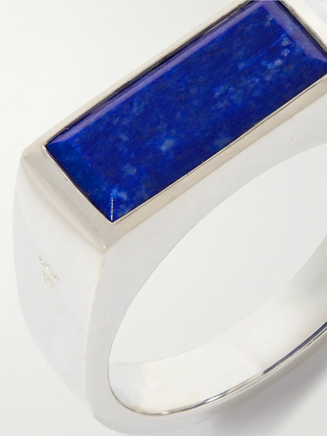 Tom Wood - Peaky Silver Lapis Ring - Silver