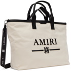 AMIRI Beige Logo Embroidery Tote