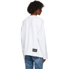 We11done White Metal Logo Long Sleeve T-Shirt