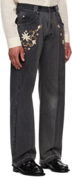 Kartik Research SSENSE Exclusive Black Two-Tone Jeans