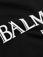 Balmain - Logo-Appliquéd Cotton-Jersey Sweatshirt - Black