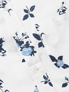 Thom Browne - Button-Down Collar Floral-Print Cotton-Poplin Shirt - White