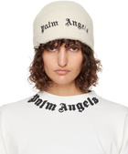 Palm Angels Off-White Maxi Classic Logo Beanie