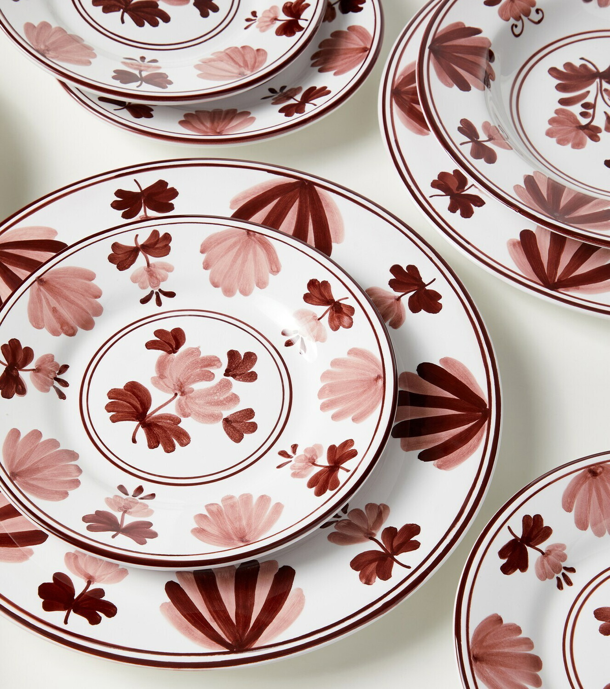 Cabana Blossom set of 2 ceramic dessert plates