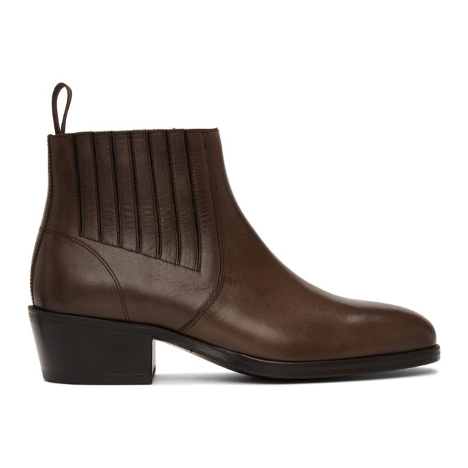 Photo: Lemaire Brown Leather Chelsea Boots