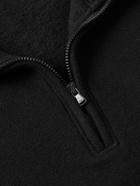 James Perse - Cozy Cotton-Blend Jersey Half-Zip Sweatshirt - Black