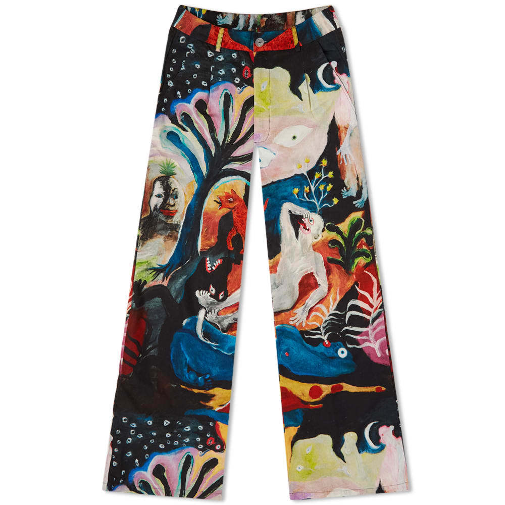 Endless Joy Night Art Print Wide Leg Trousers Endless Joy