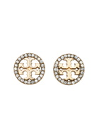 Tory Burch Pavé Necklace and Earrings Set - Gold - One Size