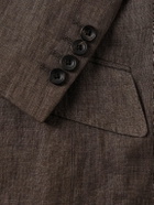 Kingsman - Double-Breasted Linen Suit Jacket - Brown