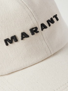 Isabel Marant - Tyron Logo-Embroidered Cotton-Gabardine Cap - Neutrals