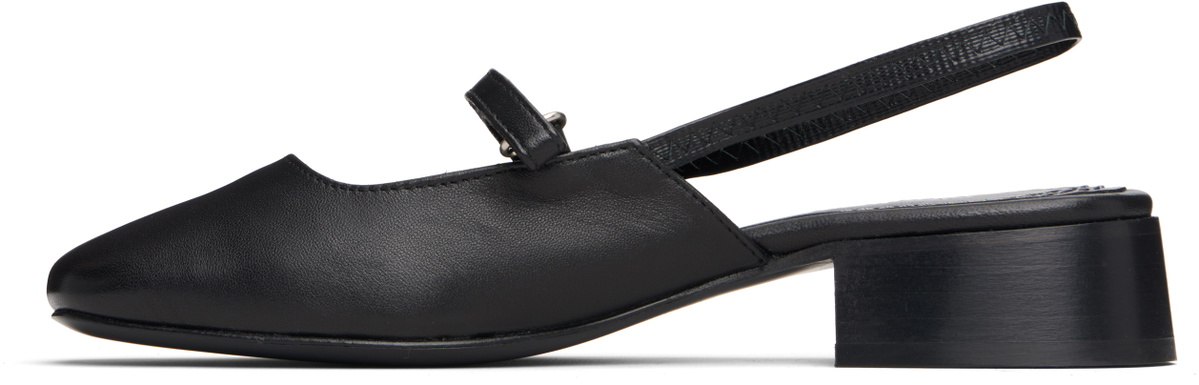 Nicole Saldaña Black Poppy Ballerina Flats