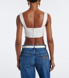 Dolce&Gabbana Cotton and linen-blend crop top