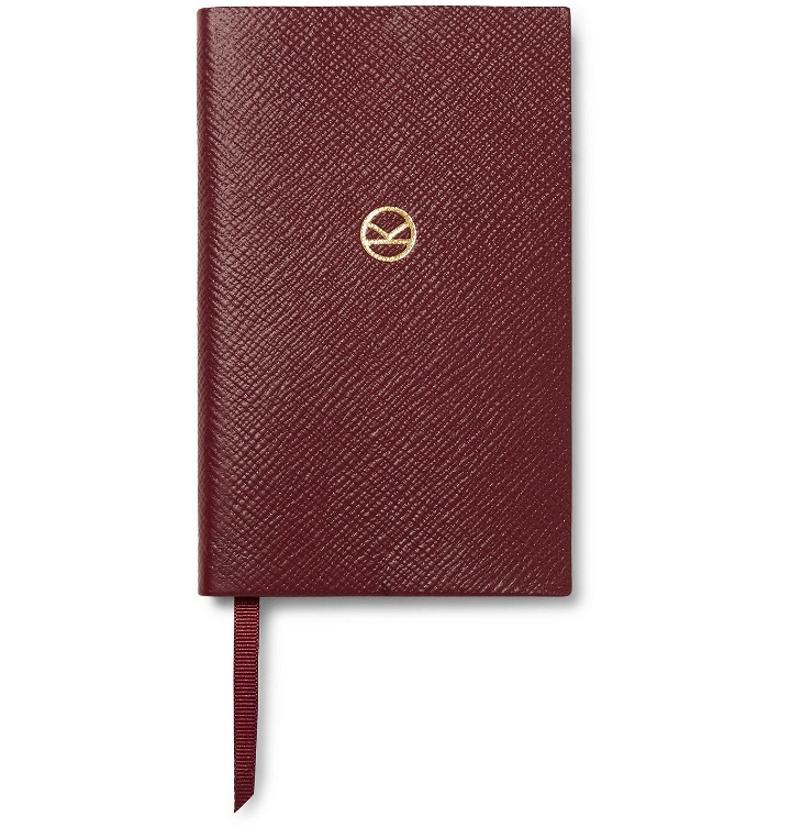 Photo: Kingsman - Smythson Panama Cross-Grain Leather Notebook - Burgundy