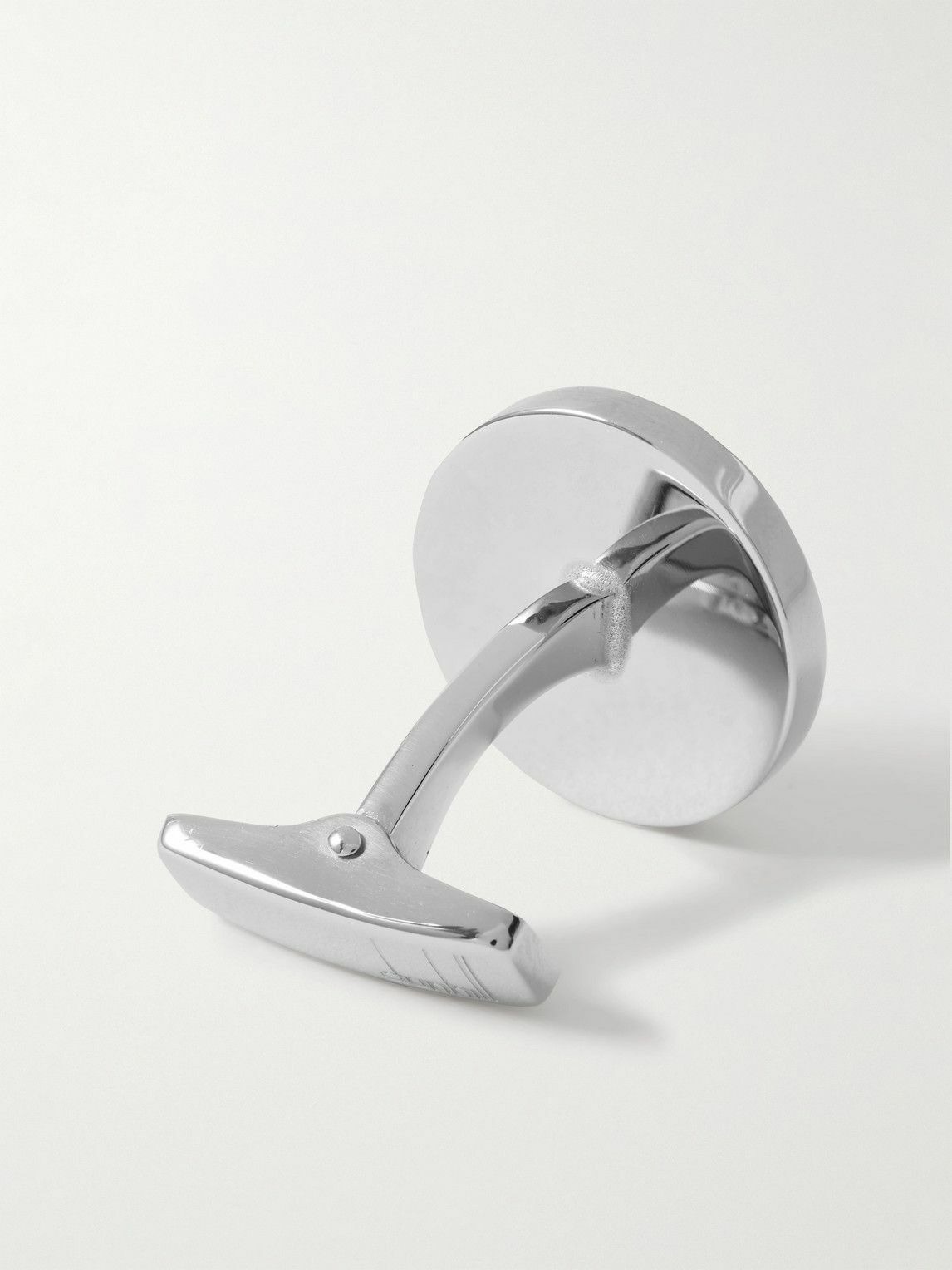 Dunhill - Series D Optical Lines Rhodium-Plated Silver Cufflinks